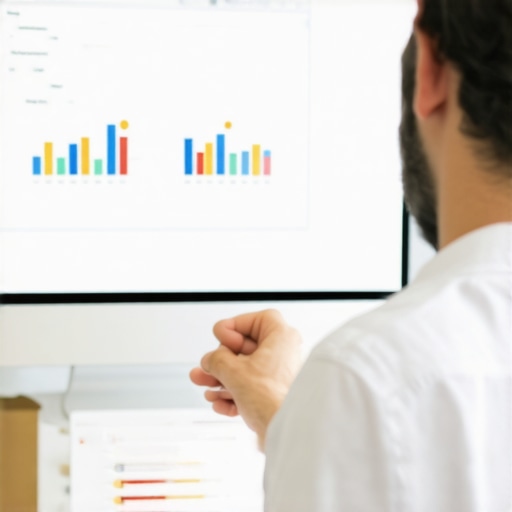 Expert analyzing local SEO trust signals through analytics tools