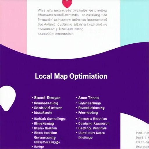 Infographic showing step-by-step local map optimization techniques for small businesses.