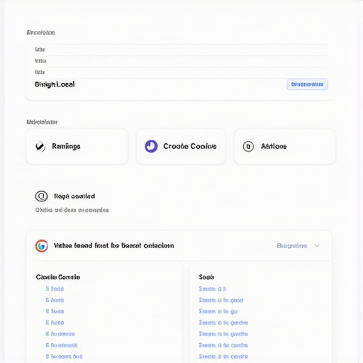 Screenshot of BrightLocal and Google Search Console dashboards for local SEO management