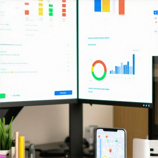 Workspace showing local SEO software and ranking dashboards.