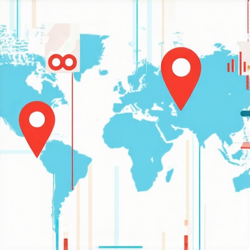 Digital map highlighting engagement and location signals for local rankings