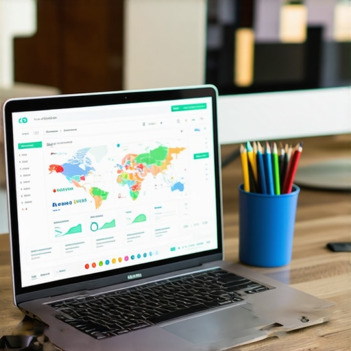 A workspace setup showing SEO tools and analytics for local business ranking optimization.