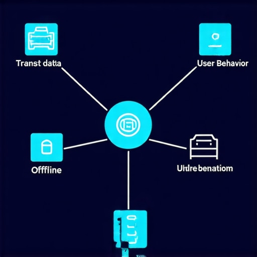 A diagram illustrating how transit signals, user engagement, offline data, and traditional SEO factors interact to influence Google Maps ranking.