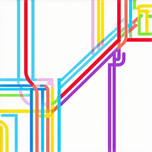Map highlighting transit hubs and flow patterns to optimize Google Maps ranking